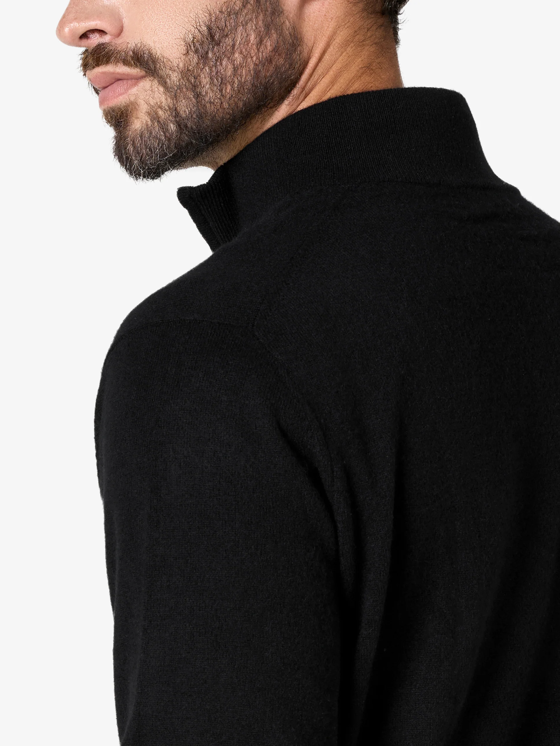 xSweater Cashmere Half-Zip - Black - Image 4