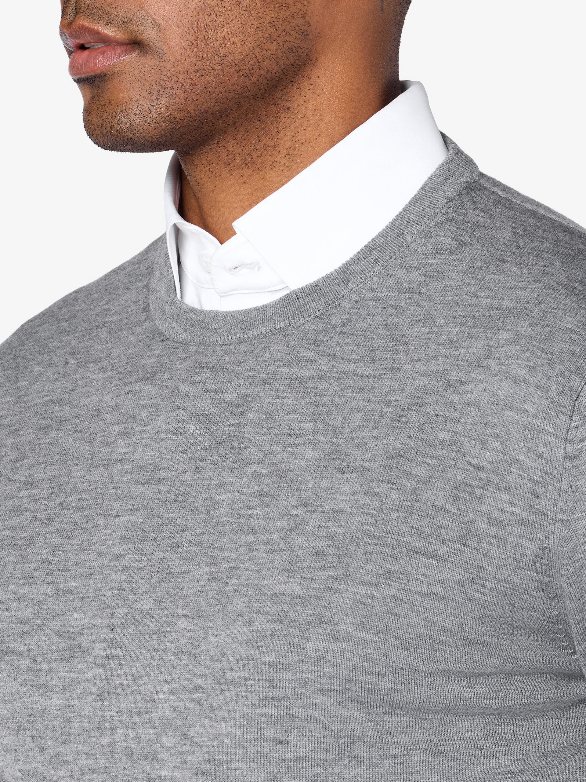 xSweater Merino Crewneck Midweight - Light Grey - Image 3