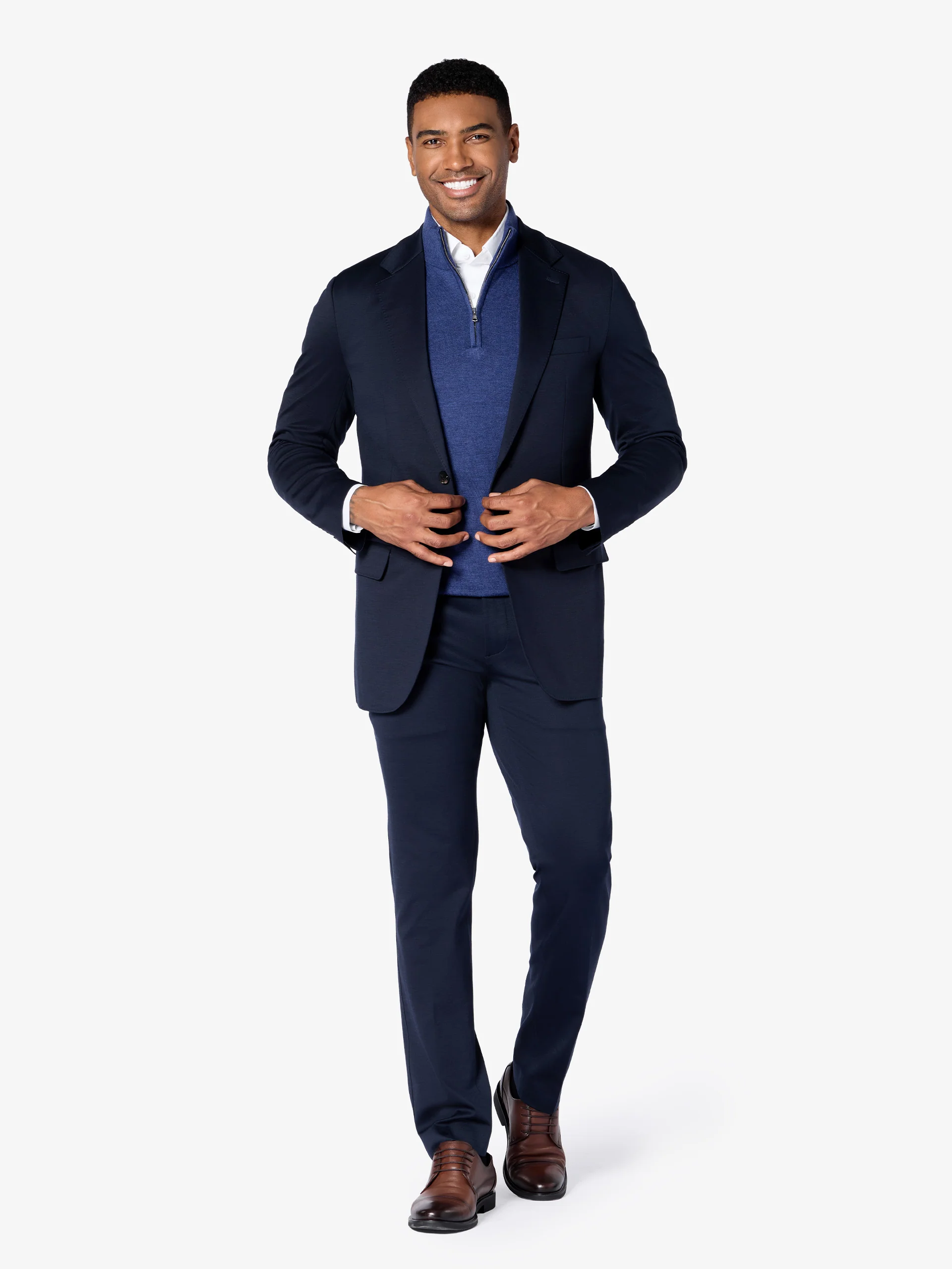 xSweater Merino Half-Zip Midweight - Blue - Image 6