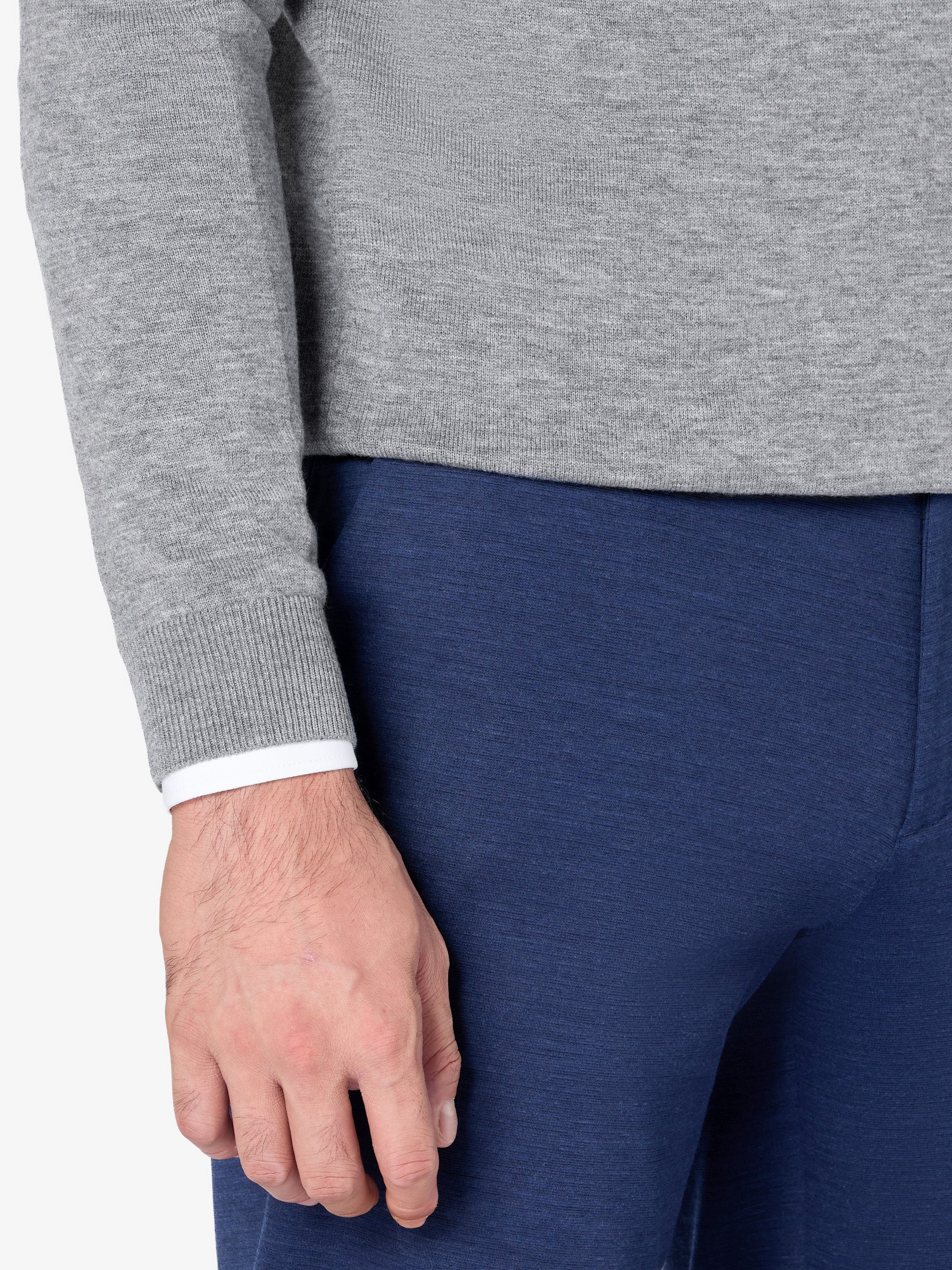 xSweater Merino Half-Zip Midweight - Light Grey - Image 4