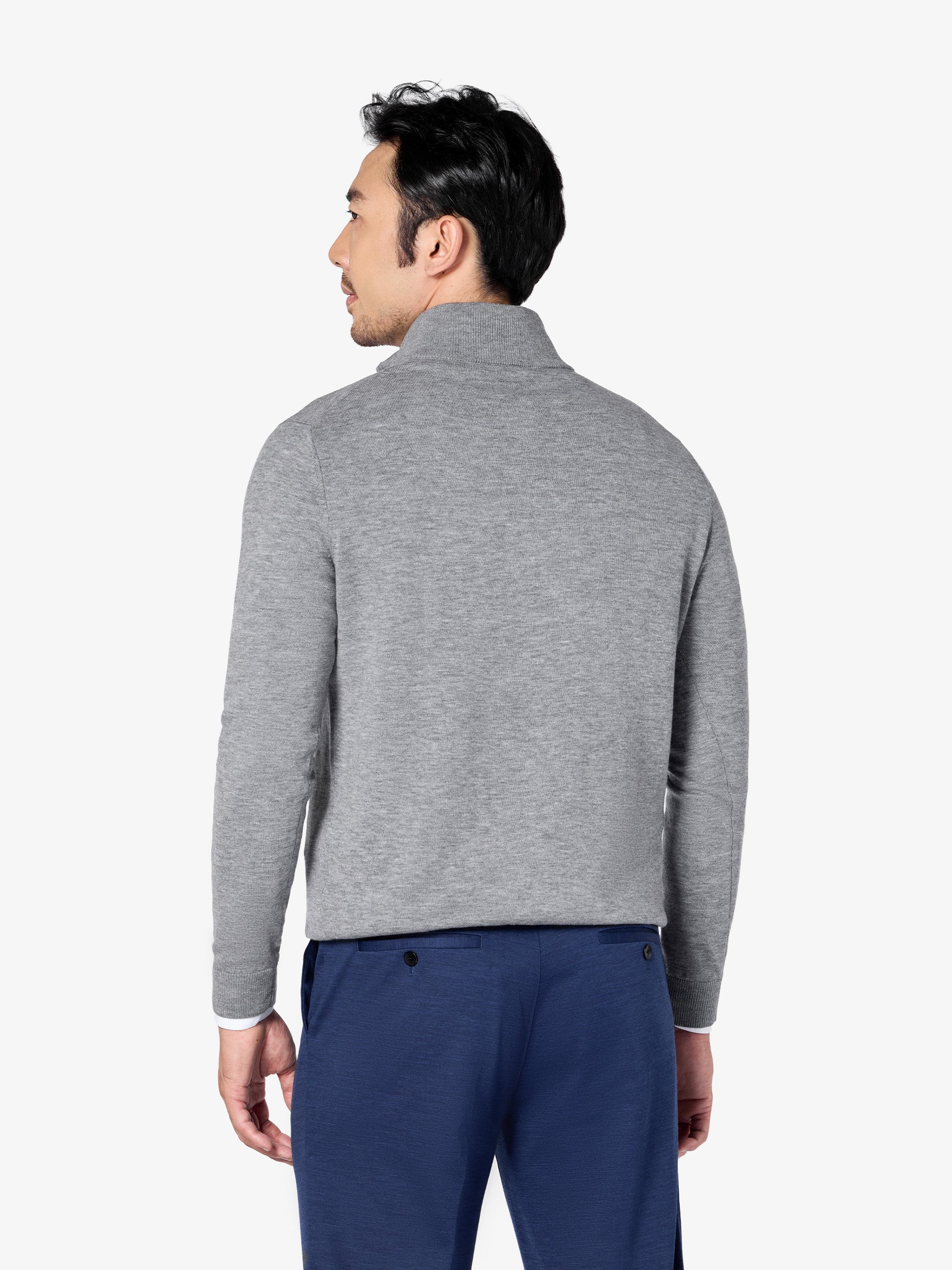xSweater Merino Half-Zip Midweight - Light Grey - Image 5