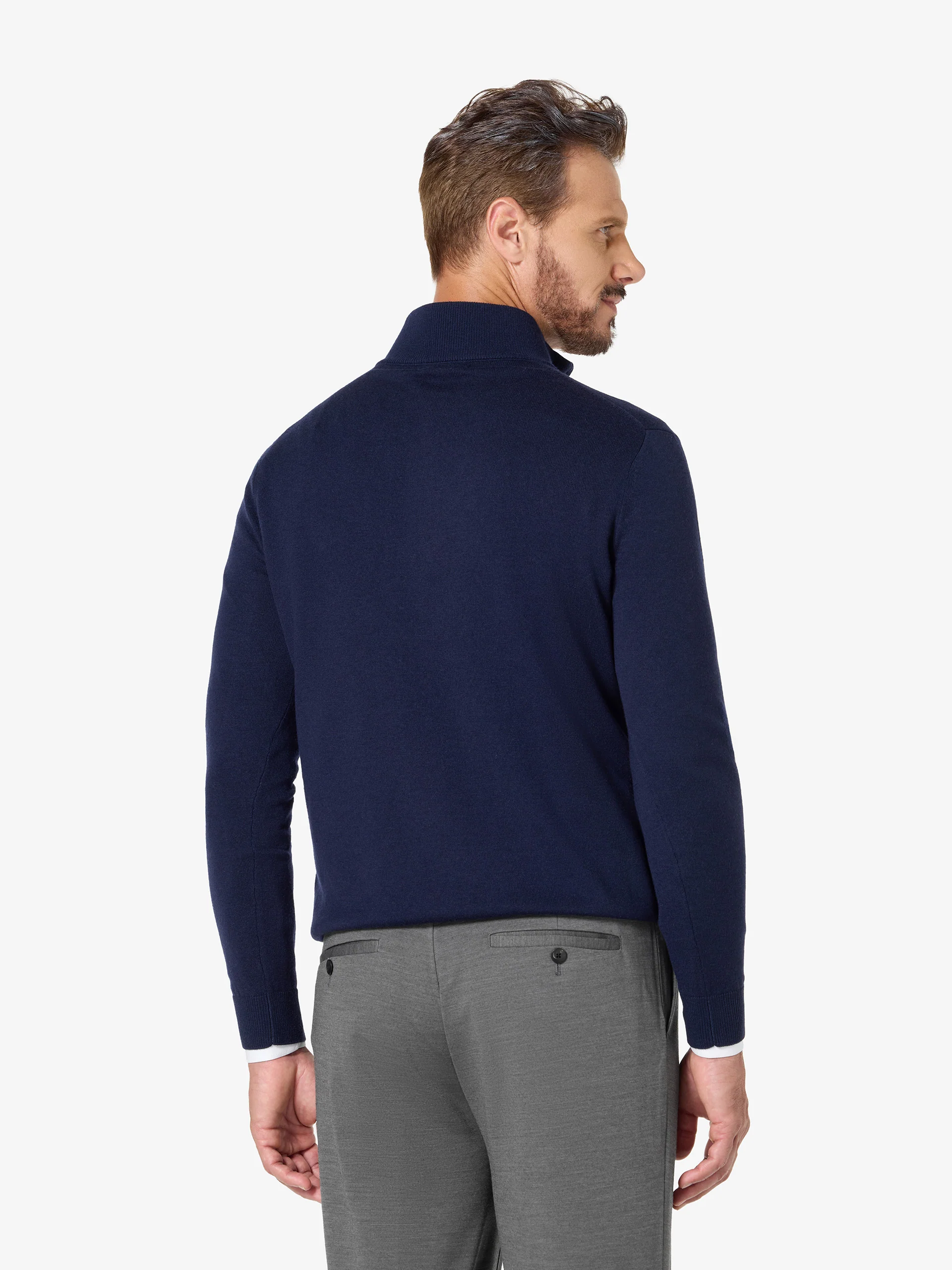 xSweater Merino Half-Zip Midweight - Navy - Image 5