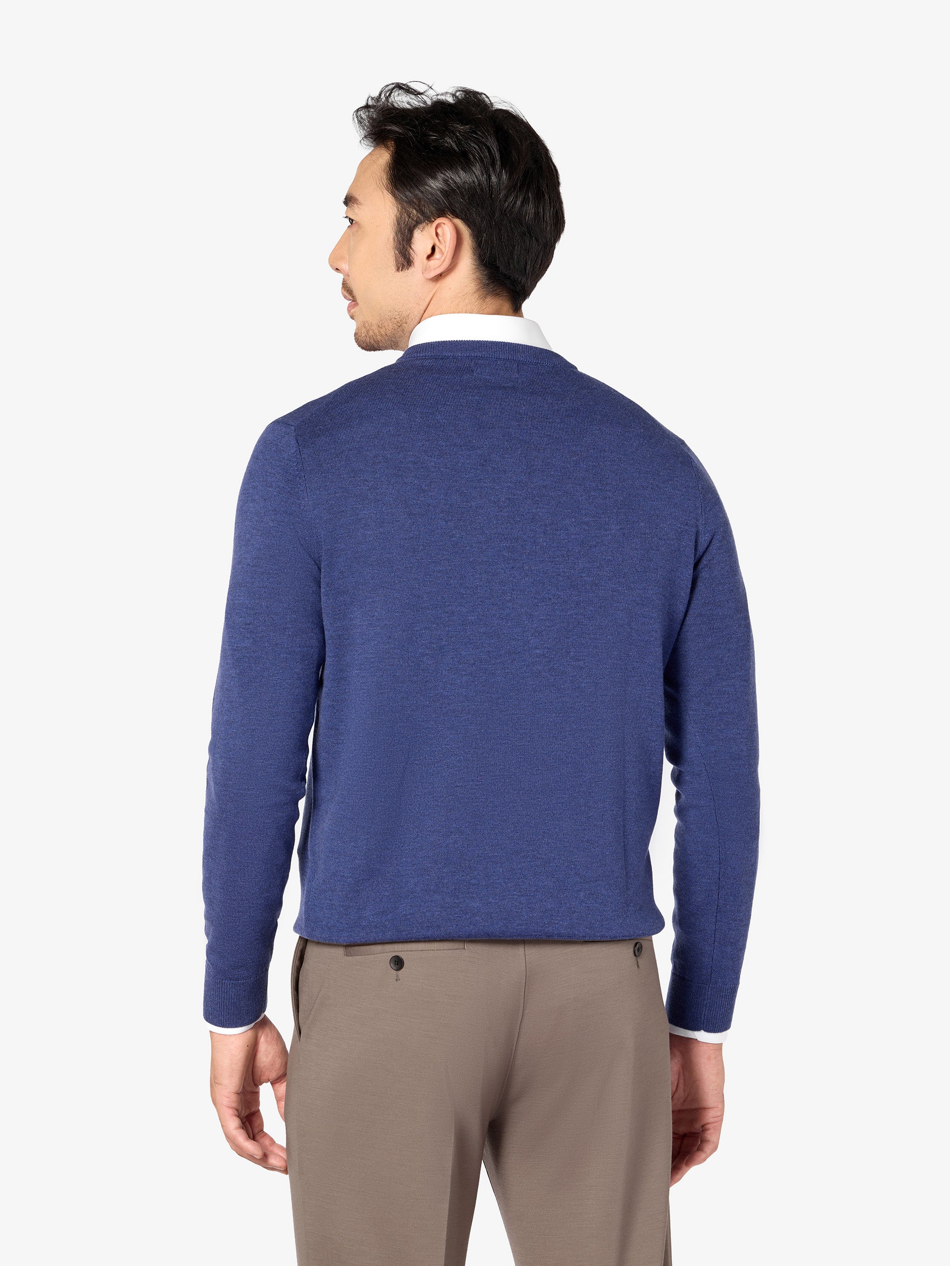 xSweater Merino V-Neck Midweight - Blue - Image 5